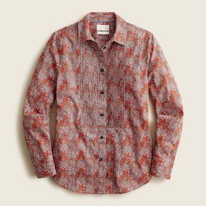J. Crew Liberty Fabrics Slim-Fit Tuxedo Shirt in Aubrey Forest Floral Size 6